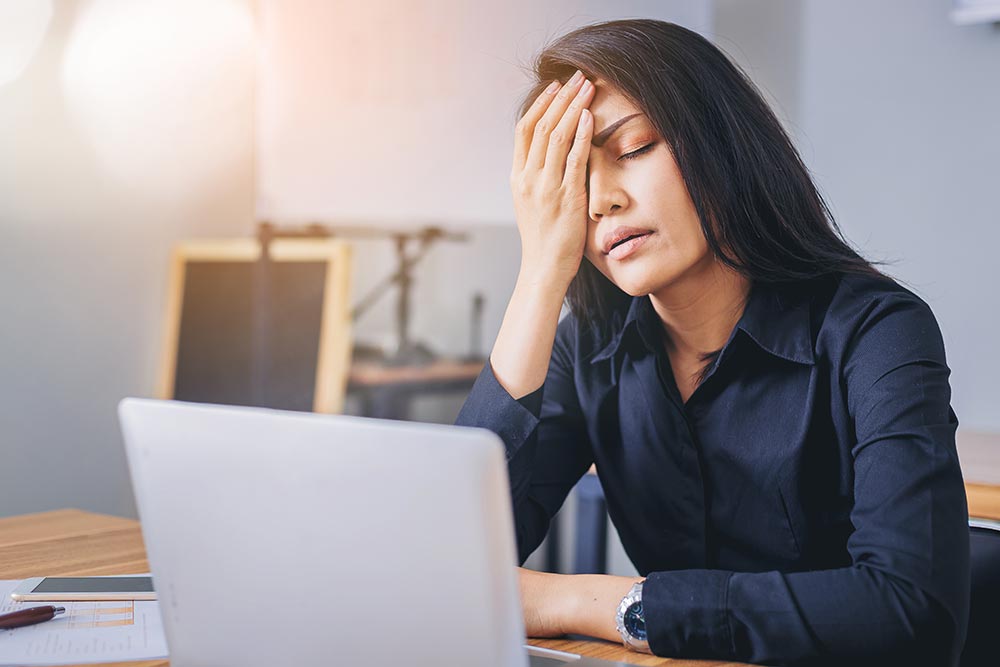 A stressful woman